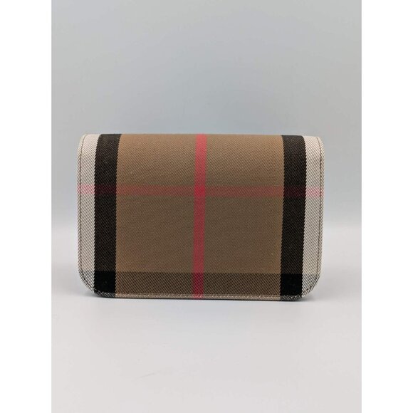 Burberry Madison Check Canvas Leather Shoulder Bag Black 8084026 - Picture 5 of 14